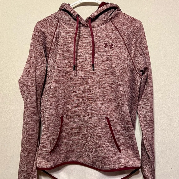 Under Armour Tops - Under Armour Women's Heathered Burgundy Hoodie- Size Large